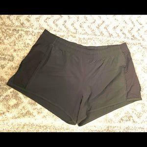 Lululemon black active shorts with liner size 12